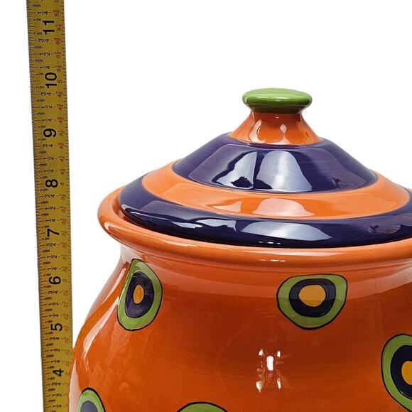 All U Can Handle Cookie Jar Cannister Dancing Dots Retro - Picture 10 of 11